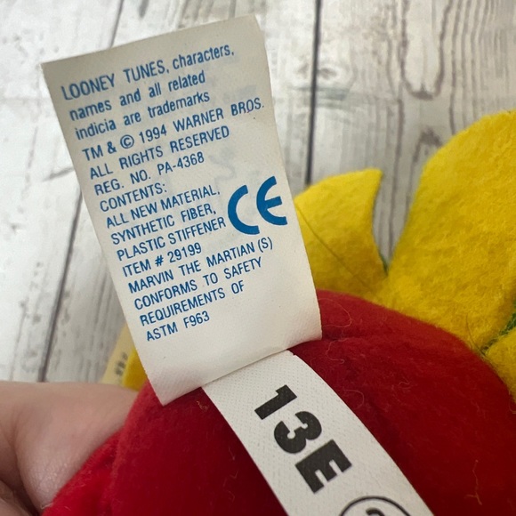 Marvin the Martian 13” Plush Stuffed Toy Looney Tunes Applause Vintage - Picture 7 of 9